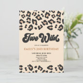Invitation Leopard Cheetah Imprimer deux Wild 2e fête d'anniv (Debout devant)
