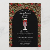 Invitation Leopard Cheetah Print Cherry Cocktail Bachelorette (Devant)