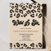 Leopard Cheetah Wild & Six 6e fête d'anniversaire