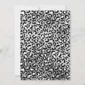 Invitation Leopard d'argent peint noir 40e anniversaire (Dos)