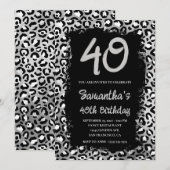 Invitation Leopard d'argent peint noir 40e anniversaire (Devant / Derrière)