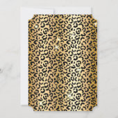 Invitation Léopard de Parties scintillant jaune noir (Dos)