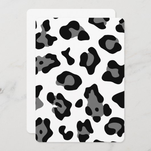 Invitation léopard des neiges (Devant / Derrière)