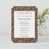 Invitation Léopard d'or Rose Brown (Debout devant)