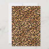 Invitation Léopard d'or rose peint noir 40e anniversaire (Dos)