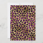 Invitation Leopard d'or violet peint noir 40e anniversaire (Dos)