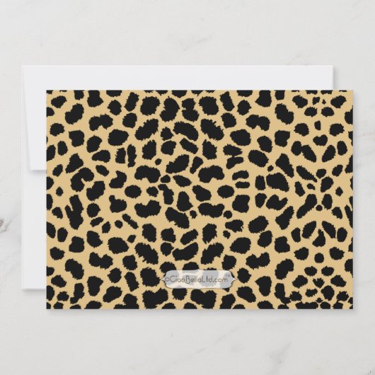 Invitation Leopard Et Lilac Imprimer La Maman Africaine-Améri (Dos)