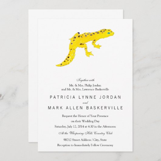 Invitation Leopard Gecko (Devant / Derrière)