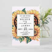 Invitation Léopard Heart Floral (Debout devant)