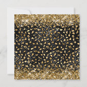 Invitation Léopard Léopard Foil noir et or 40e anniversaire (Dos)