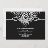Invitation Léopard Noir Blanc Diamant 30ème Joyau (Dos)