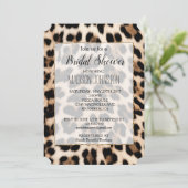 Invitation Léopard noir marron crémeux (Debout devant)