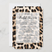 Invitation Léopard noir marron crémeux (Devant)