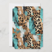 Invitation Léopard Noir Turquoise (Dos)