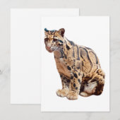 Invitation léopard obscurci photo jungle gros animal de chat (Devant / Derrière)