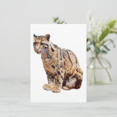 Invitation léopard obscurci photo jungle gros animal de chat (Debout devant)