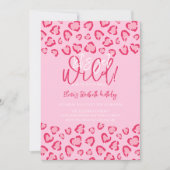 Invitation Leopard Pink Birthday Stylish Animal Print Party (Devant)