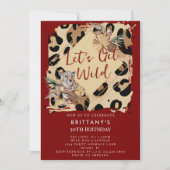 Invitation Leopard Print Party Animal Wild Jungle Birthday (Devant)