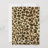 Invitation Leopard Red Bow Noël Photo Grey (Dos)