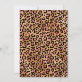 Invitation Leopard rose et or peint noir 40e anniversaire (Dos)