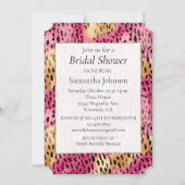 Invitation Léopard rose or Glam (Devant)