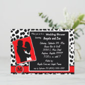 Invitation Léopard Rouge Blanc Et Noir (Debout devant)