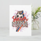 Invitation Leopard Soccer Mama Éclair Bolt Sport Maman Mothe (Debout devant)