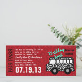 Invitation Leopard Spots Bus Pass Anniversaire (Debout devant)