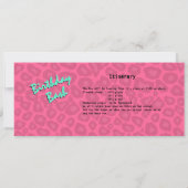 Invitation Leopard Spots Bus Pass Anniversaire (Dos)