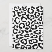 Invitation Léopard Spots Mariage noir et blanc (Dos)