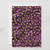 Invitation Leopard violet or peint noir 60e anniversaire (Dos)