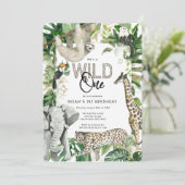 Invitation Leopard Wild Un premier anniversaire (Debout devant)