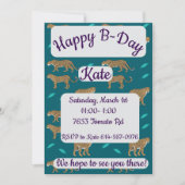 Invitation Leopards Happy Birthday (Devant)