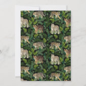 Invitation Léopards modernes Tigres Jungle Plante Black Desig (Dos)