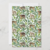 Invitation Léopards modernes Tigres Jungle Plantes (Dos)