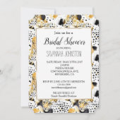 Invitation Léopards noirs blancs jaunes Abstraits (Devant)