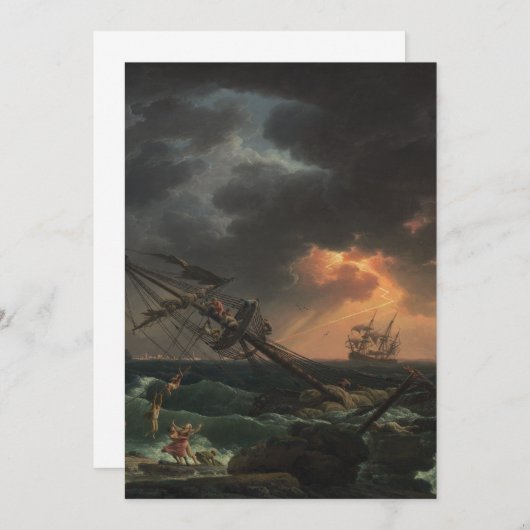 Invitation L'épave par Claude-Joseph Vernet (Devant / Derrière)