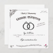 Invitation L'épée de l'appel des invités mariages (Devant / Derrière)