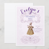 Invitation L'époque victorienne inspiré l'invitation de fête  (Devant / Derrière)