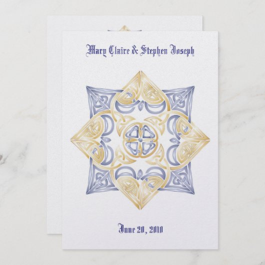 Invitation l'épousant celtique de noeud (Devant / Derrière)