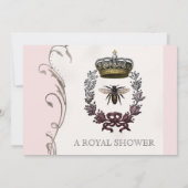 Invitation l'épousant royale de Fête de la mariée (Dos)