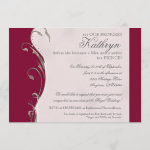 Invitation l'épousant royale de Fête de la mariée