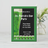 Invitation Leprechaun et Green Beer St. Patrick's Day Party (Debout devant)