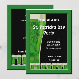 Invitation Leprechaun et Green Beer St. Patrick's Day Party