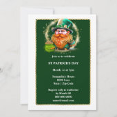 Invitation Leprechaun gnome pot d'or chance irlandaise (Devant)