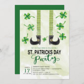 Invitation Leprechaun St.Patrick's Day Party (Devant / Derrière)