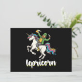 Invitation Lepricorn Leprechaun Unicorn St Patrick's Day (Debout devant)