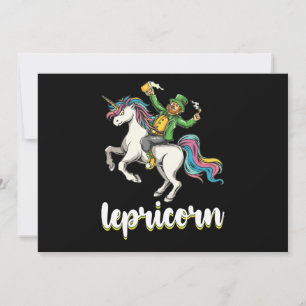 Invitation Lepricorn Leprechaun Unicorn St Patrick's Day