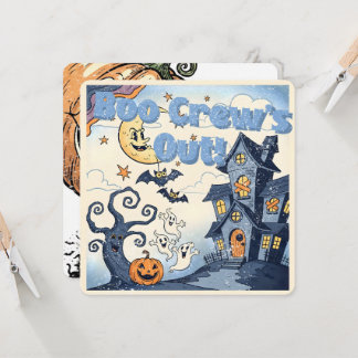 Invitation L'équipage Boo est sorti ! Illustration vintage d'