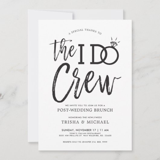 Invitation L'équipage I Do | Brunch Mariage (Devant)